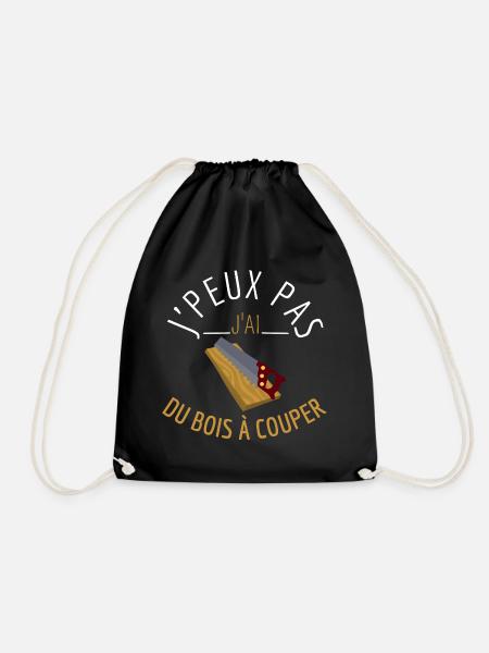 J'Peux Pas J'Ai du Bois à Couper - Sac de sport léger - noir