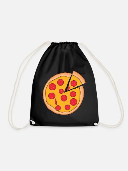 Pizza - Turnbeutel - Schwarz