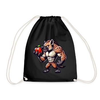 Hyena Aime L’entraînement De Remise En Forme Aux Pommes - Sac de sport léger - noir - Devant