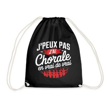 j peux pas j ai Chorale En vrie de vraie - Sac de sport léger - noir - Devant