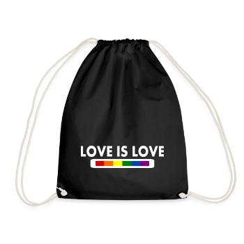 Love is love - Turnbeutel - Schwarz - Vorne