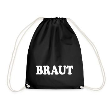 Braut - Turnbeutel - Schwarz - Vorne