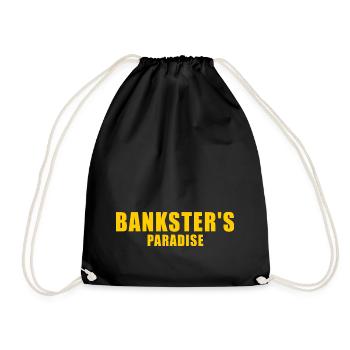 BANKSTER GESCHENK BANK BANKER FINANCE MANAGER MBA - Turnbeutel - Schwarz - Vorne