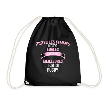 Rugby cadeau humour - Sac de sport léger - noir - Devant