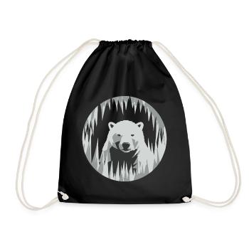 Polar bear - Drawstring Bag - black - Front