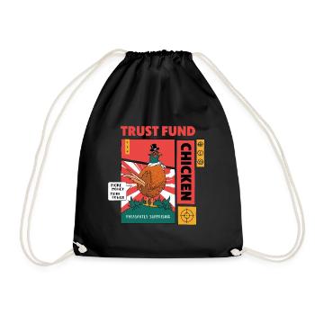 Pheasant - Trust Fund Chicken - Drawstring Bag - black - Front