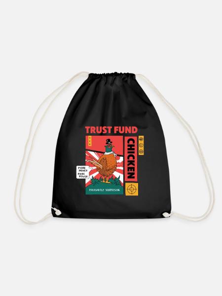 Pheasant - Trust Fund Chicken - Drawstring Bag - black