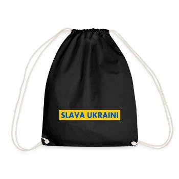 Slava ukraini - Drawstring Bag - black - Front