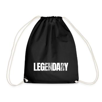 Bodybuilder Leg Day Barbell Entraînement en force - Sac de sport léger - noir - Devant