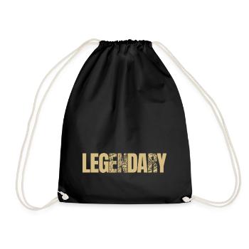 Bodybuilder Leg Day Barbell Entraînement en force - Sac de sport léger - noir - Devant