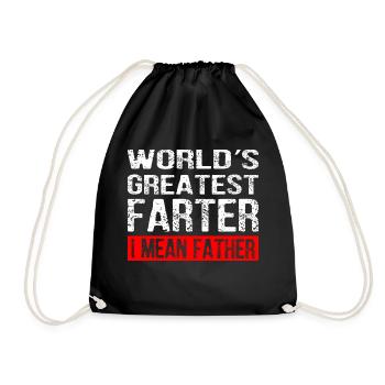 World's Greatest Farter I Mean Father - Turnbeutel - Schwarz - Vorne