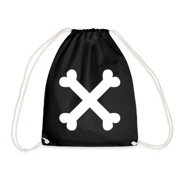 Croix en os - Sac de sport léger - noir - Devant