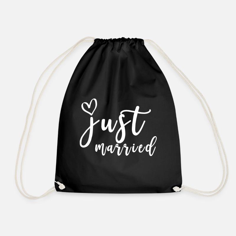 just married Geschenk - Turnbeutel - Schwarz