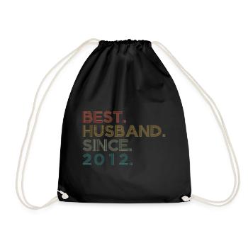Best Husband since 2012 Geschenk - Turnbeutel - Schwarz - Vorne