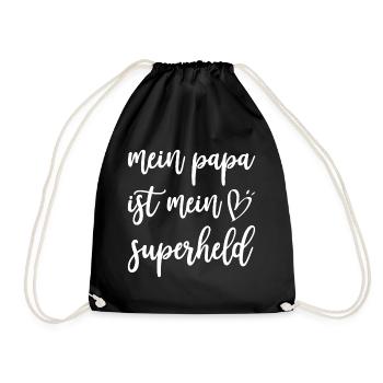 Mon père est mon cadeau de fille super-héros - Sac de sport léger - noir - Devant