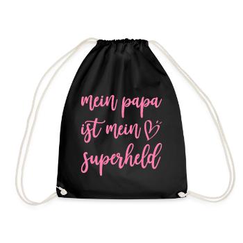Mon père est mon cadeau de fille super-héros - Sac de sport léger - noir - Devant