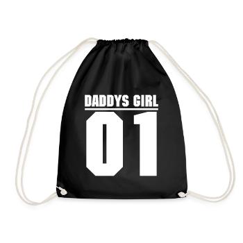 Papa Fille 01 Cadeau de fille - Sac de sport léger - noir - Devant