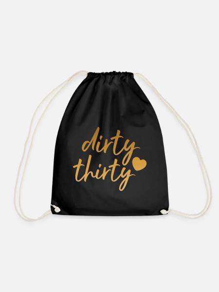 dirty thirty 1989 Jahrgang Geschenk - Turnbeutel - Schwarz