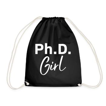 Phd Girl Phd Abschluss Geschenk - Turnbeutel - Schwarz - Vorne