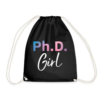 Phd Girl Phd Abschluss Geschenk - Turnbeutel - Schwarz - Vorne
