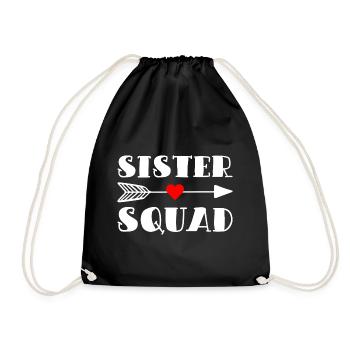 Cadeau de frère et soeur - Sac de sport léger - noir - Devant