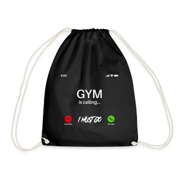 Gym appelle, je dois aller cadeau GYM - Sac de sport léger - noir - Devant