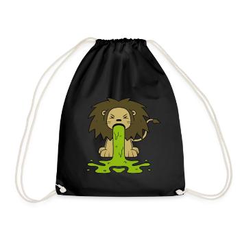 Lion vomit Lion pukes T-shirt enfants - Sac de sport léger - noir - Devant