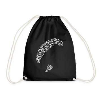 Paraglider Ornaments - Drawstring Bag - black - Front