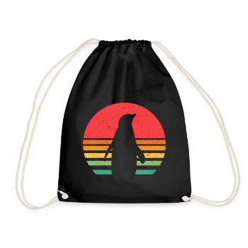 Penguin - Drawstring Bag - black - Front