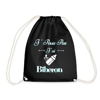 J peux pas j'ai biberon - Sac de sport léger - noir - Devant