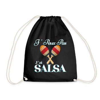 je peux pas j'ai salsa - Sac de sport léger - noir - Devant