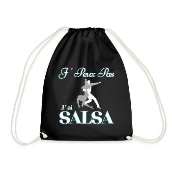 je peux pas j'ai salsa - Sac de sport léger - noir - Devant