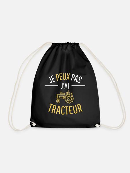 Ich kann nicht haben Traktor - Bauern Geschenk - Turnbeutel - Schwarz