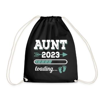 Tante 2023 Chargement Du cadeau de tante marraine - Sac de sport léger - noir - Devant
