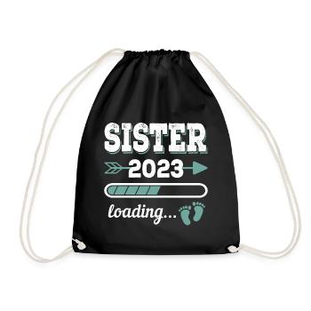 Sister 2023 Chargement du cadeau Big Sister - Sac de sport léger - noir - Devant