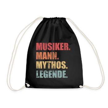 Musiker Mann Mythos Legende Vintage - Turnbeutel - Schwarz - Vorne