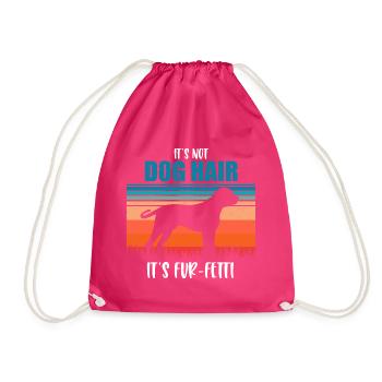 Black Mouth Cur - Drawstring Bag - fuchsia - Front