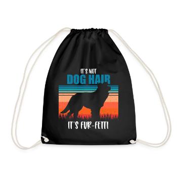 Border Collie - Drawstring Bag - black - Front