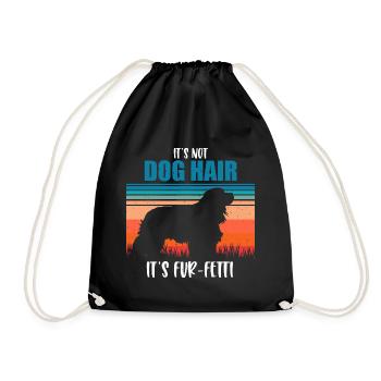 Cavalier King Charles Spaniel Gift - Drawstring Bag - black - Front