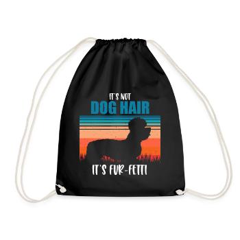 Dandie Dinmont Terrier - Drawstring Bag - black - Front