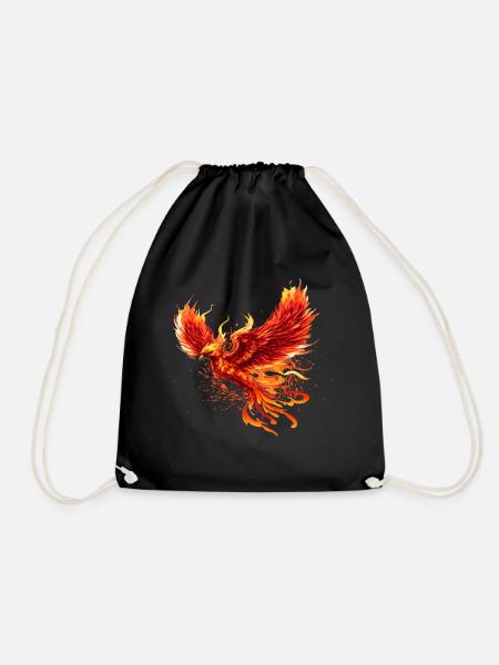 Phoenix Firebird majestätisches Krafttier - Turnbeutel - Schwarz