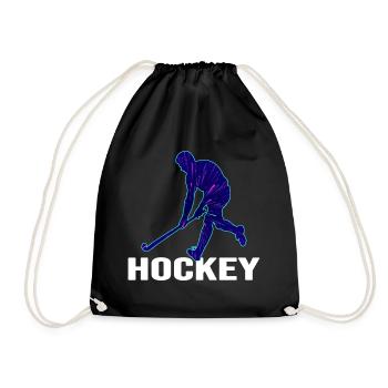 Joueur de hockey sur gazon « hockey-space"Terrain de hockey - Sac de sport léger - noir - Devant