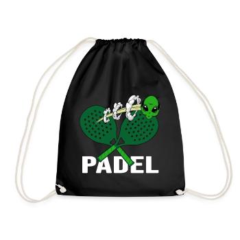 Padel Padel Tennis Padel Tennis Player Padel Space - Drawstring Bag - black - Front