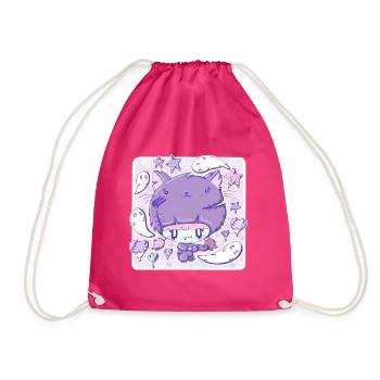 Mignon chat zombie chaton - Sac de sport léger - fuchsia - Devant