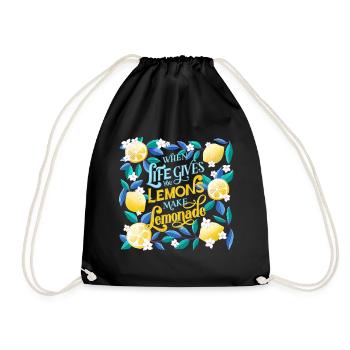 When Life Gives You Lemons - Drawstring Bag - black - Front