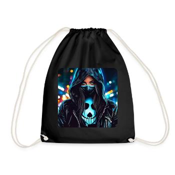 Fille Cybergoth Cool - Sac de sport léger - noir - Devant