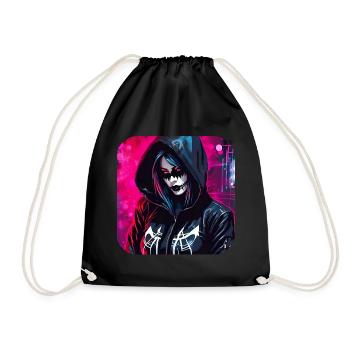Fille Cyberpunk Cool - Sac de sport léger - noir - Devant