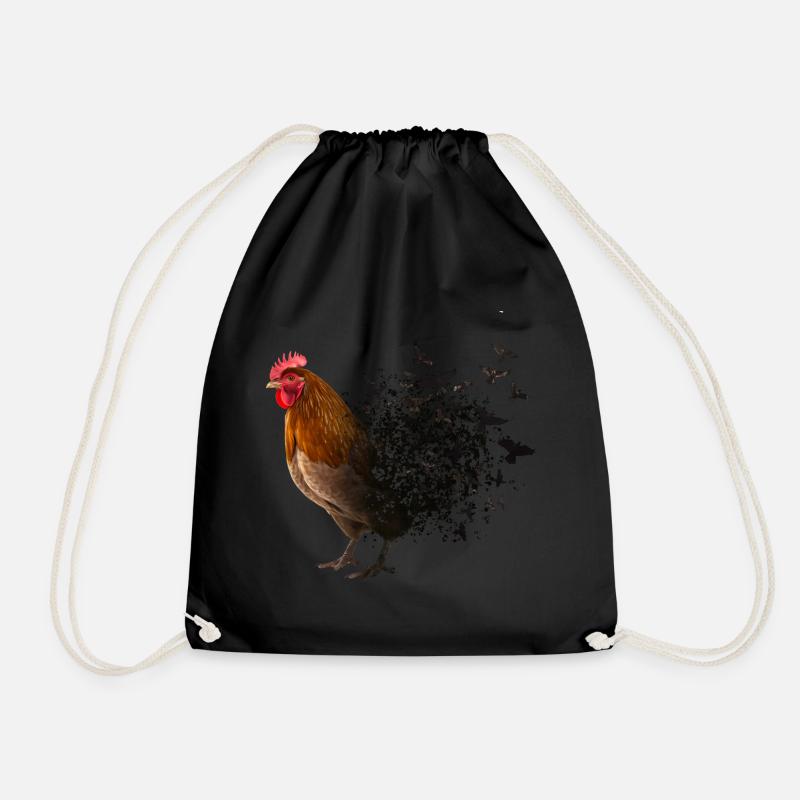 Huhn - Turnbeutel - Schwarz