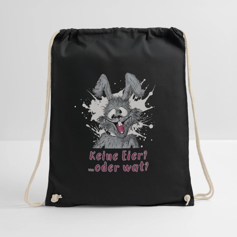Keine Eier?….oder wat? Osterhase statement Turnbeutel