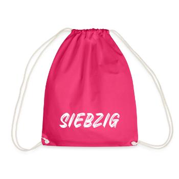 70. Geburtstag - Siebzig - 70 - Turnbeutel - Fuchsia - Vorne